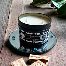 Load image into Gallery viewer, Zenful Sandalwood Pooch - Medium Two Wick Tin Soy Candle - Sandalwood Scent
