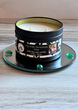 Load image into Gallery viewer, My First Christmas Tree - Medium Tin Two Wick Soy Candle - Pine &amp; White Birch Fresh Christmas Tree Scent
